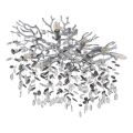 Globo - Rod-mounted chandelier 7xE14/40W/230V silver