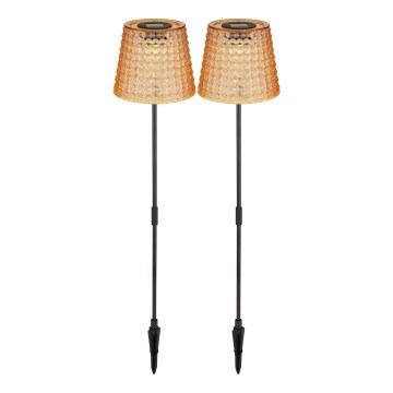 Globo - SET 2x LED Solar light LED/0,06W/3V IP44 orange