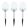 Globo - SET 3x LED Solar light LED/0,06W/3V 4000K d. 10 cm IP44