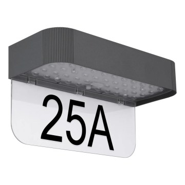 Globo - Solar LED house number light LED/6W/3.7V IP54 1800 mAh