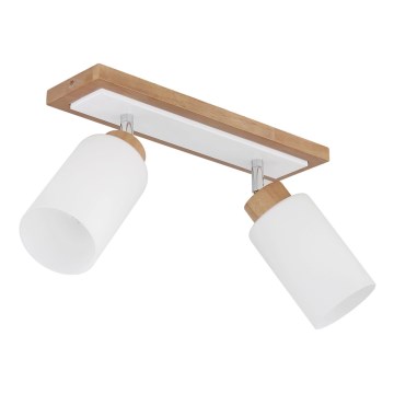 Globo - Spotlight 2xE27/60W/230V oak/white