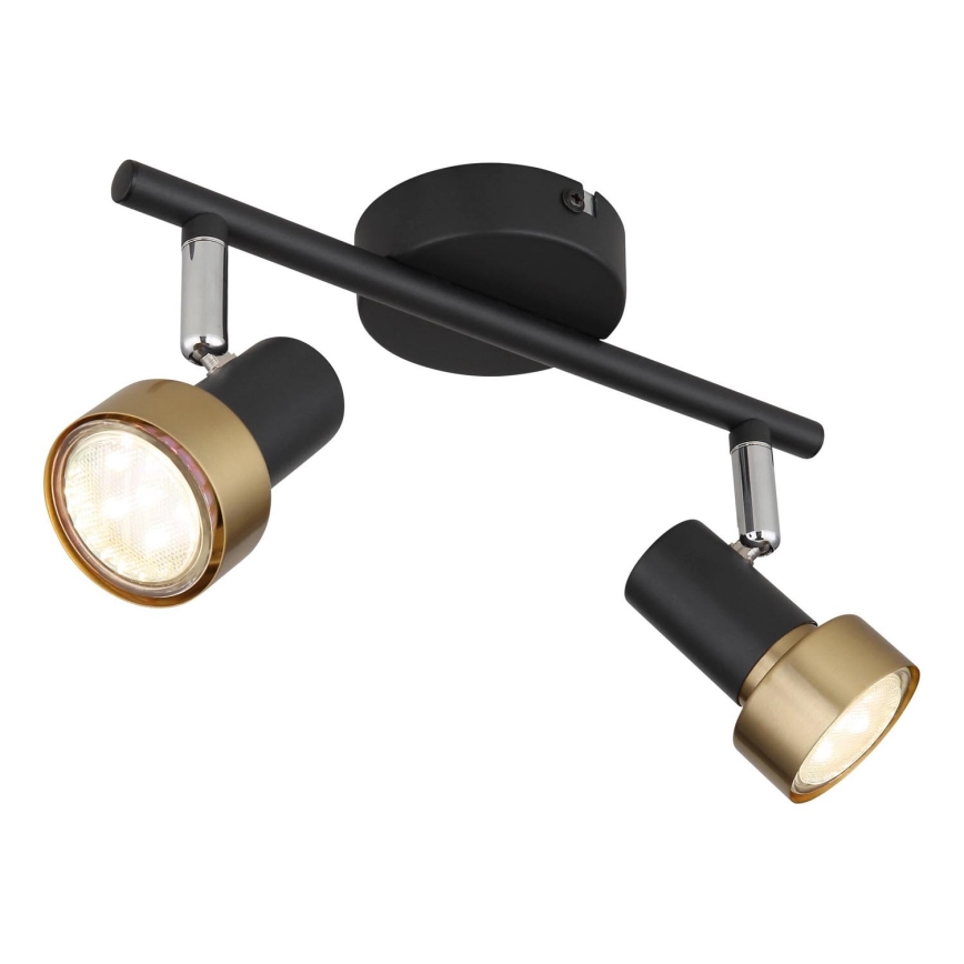 Globo - Spotlight  2xGU10/25W/230V black/gold