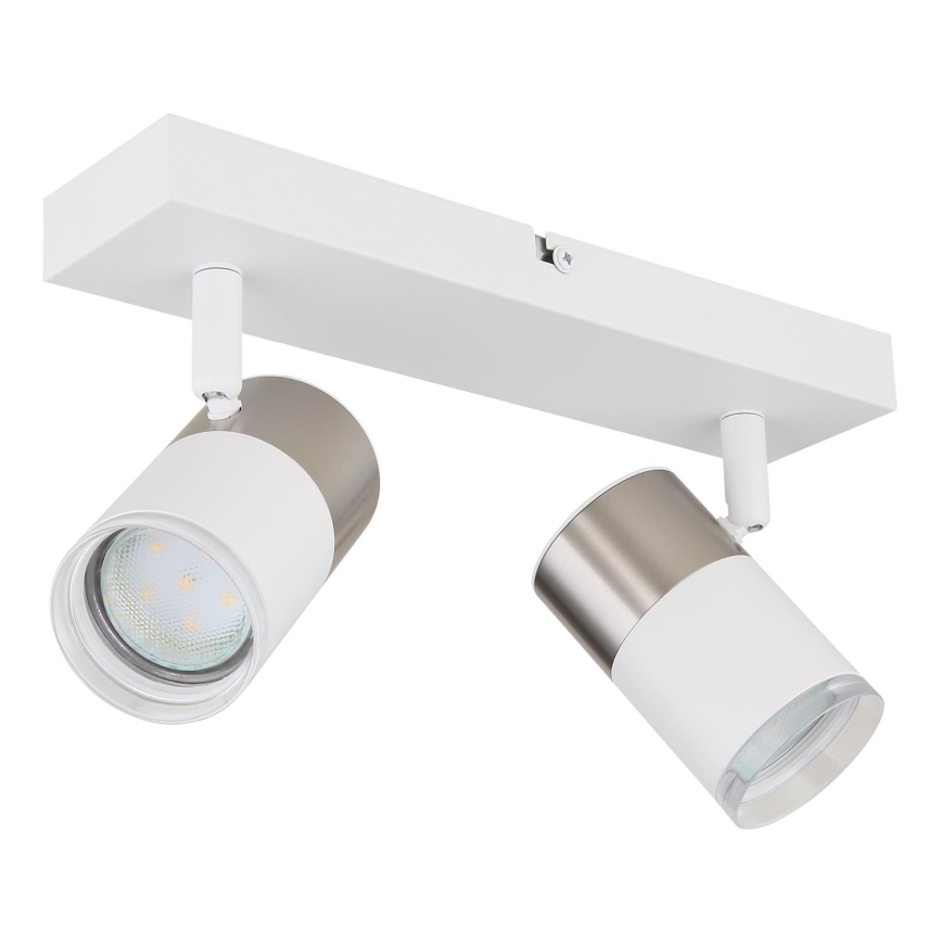 Globo - Spotlight 2xGU10/25W/230V white/matte chrome