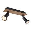 Globo - Spotlight 2xGU10/35W/230V wood/black