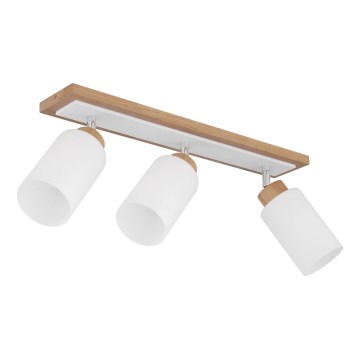 Globo - Spotlight 3xE27/60W/230V Oak/White