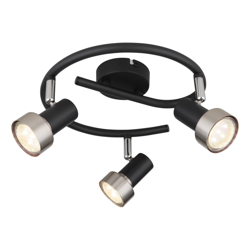 Globo - Spotlight  3xGU10/25W/230V black/silver