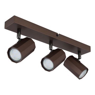 Globo - Spotlight 3xGU10/25W/230V brown