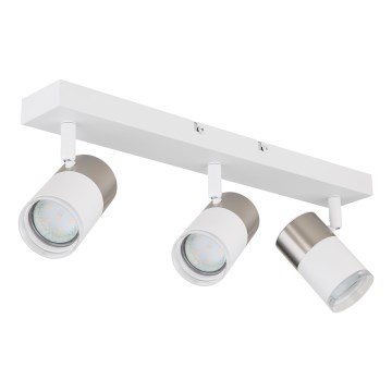Globo - Spotlight 3xGU10/25W/230V white/matte chrome