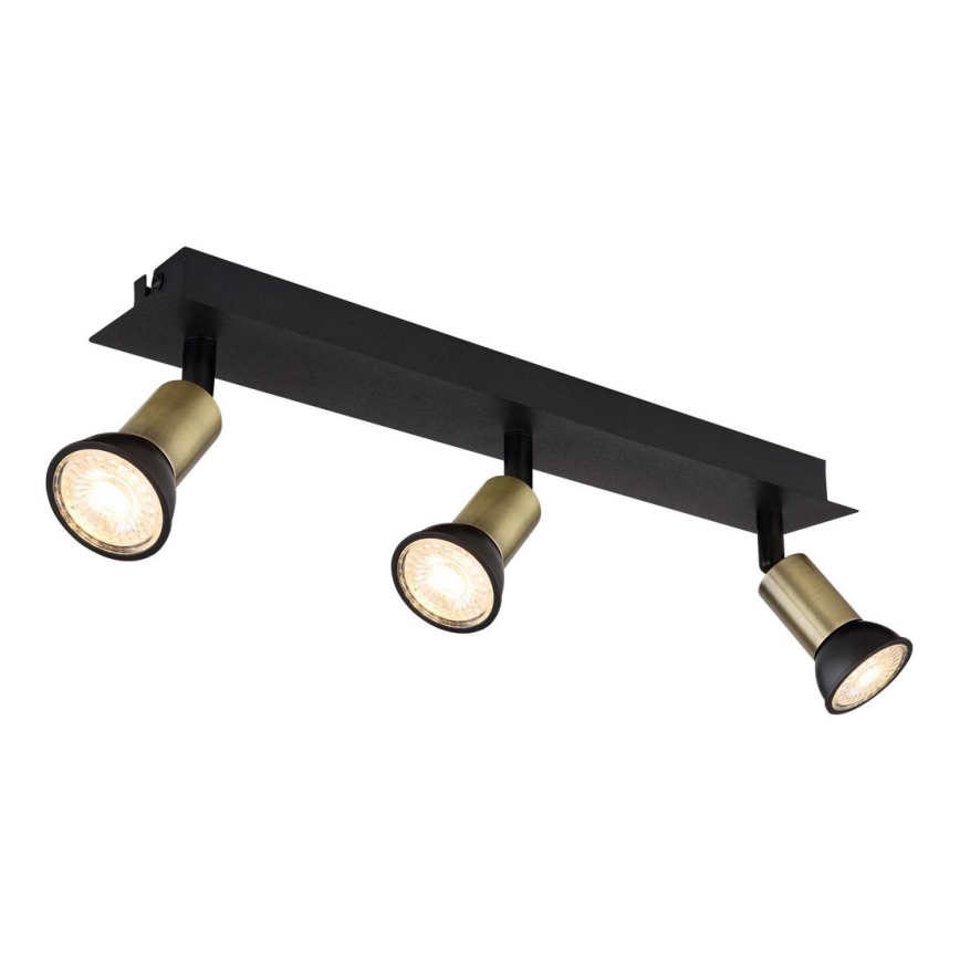 Globo - Spotlight 3xGU10/35W/230V black/brass