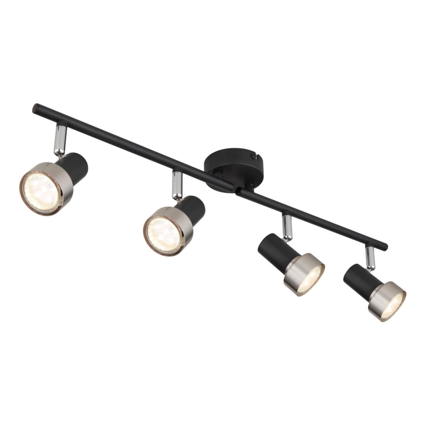 Globo - Spotlight  4xGU10/25W/230V black/silver