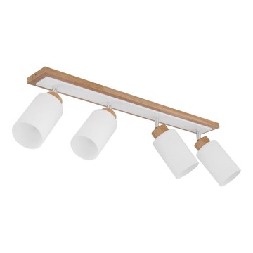 Globo - Spotlight fixture 4xE27/60W/230V oak/white