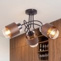 Globo - Surface-mounted ceiling light 3xE27/40W/230V black/bronze