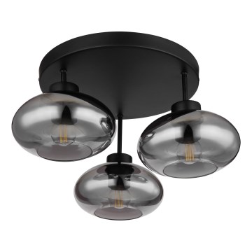 Globo - Surface-mounted ceiling light 3xE27ILLU/40W/230V black
