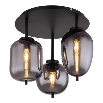 Globo - Surface-mounted chandelier 3xE14/40W/230V black