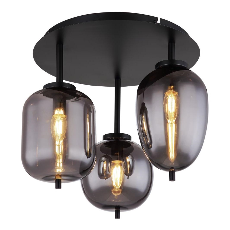 Globo - Surface-mounted chandelier 3xE14/40W/230V black