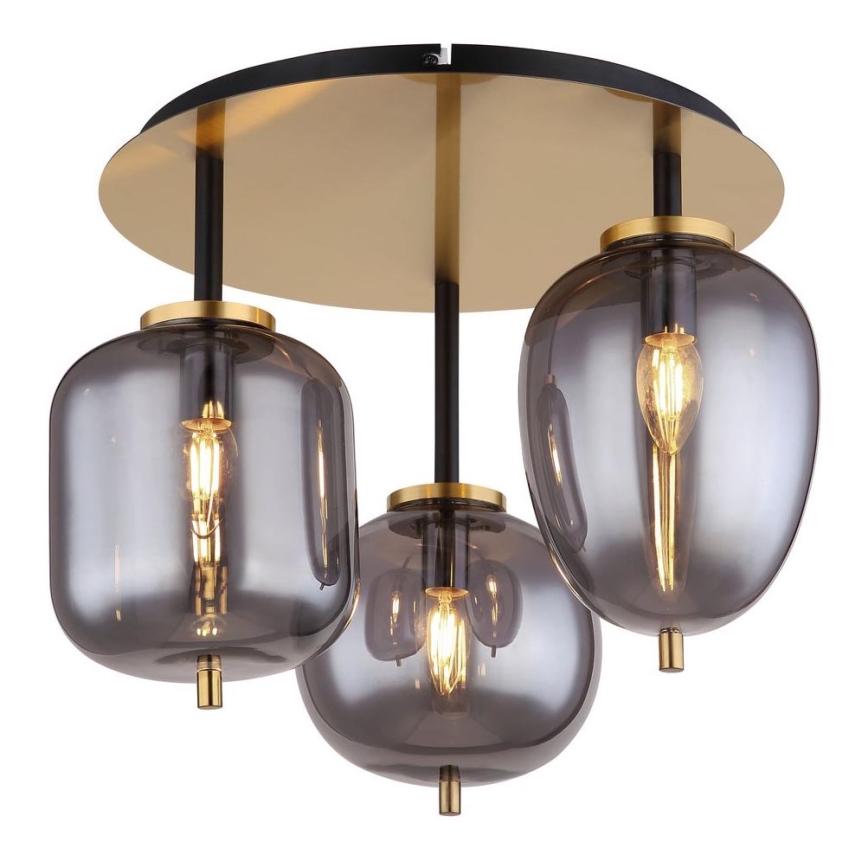 Globo - Surface-mounted chandelier 3xE14/40W/230V brass