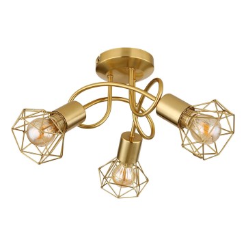 Globo - Surface-mounted chandelier 3xE14/40W/230V gold