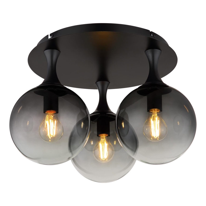 Globo - Surface-mounted chandelier 3xE27/10W/230V d. 46 cm black
