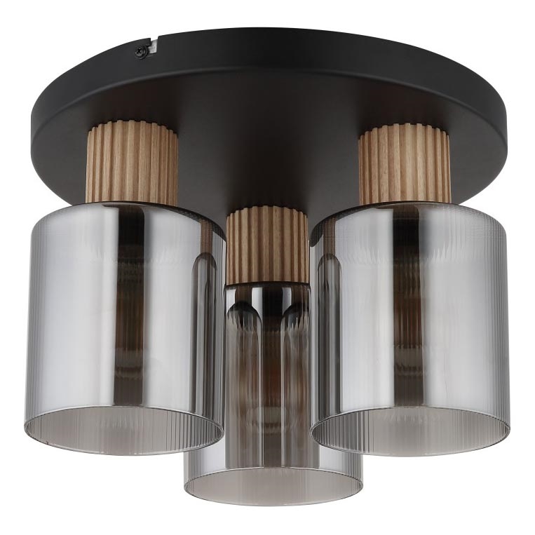 Globo - Surface-mounted chandelier 3xE27/25W/230V black d. 30 cm