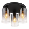 Globo - Surface-mounted chandelier 3xE27/40W/230V d. 40,5 cm black