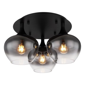 Globo - Surface-mounted chandelier 3xE27/40W/230V d. 45 cm black