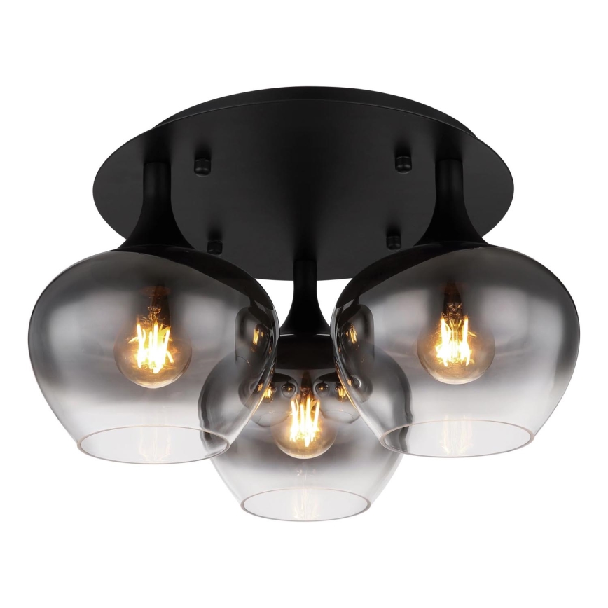 Globo - Surface-mounted chandelier 3xE27/40W/230V d. 45 cm black