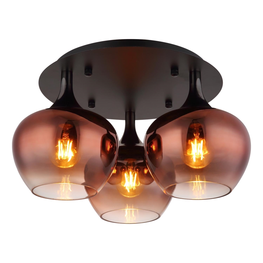 Globo - Surface-mounted chandelier 3xE27/40W/230V d. 45 cm copper