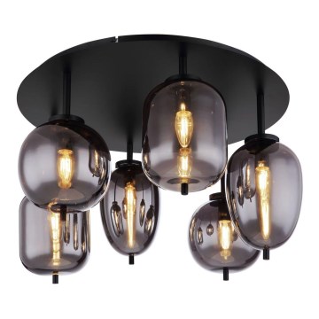 Globo - Surface-mounted chandelier 6xE14/40W/230V black