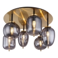 Globo - Surface-mounted chandelier 6xE14/40W/230V brass