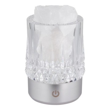 Globo - Touch-dimmable LED Table Lamp, 1W/5V, 3000K, 1200 mAh, Silver