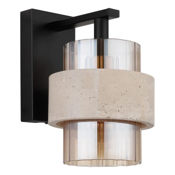Globo - Wall light 1xE27/40W/230V travertine