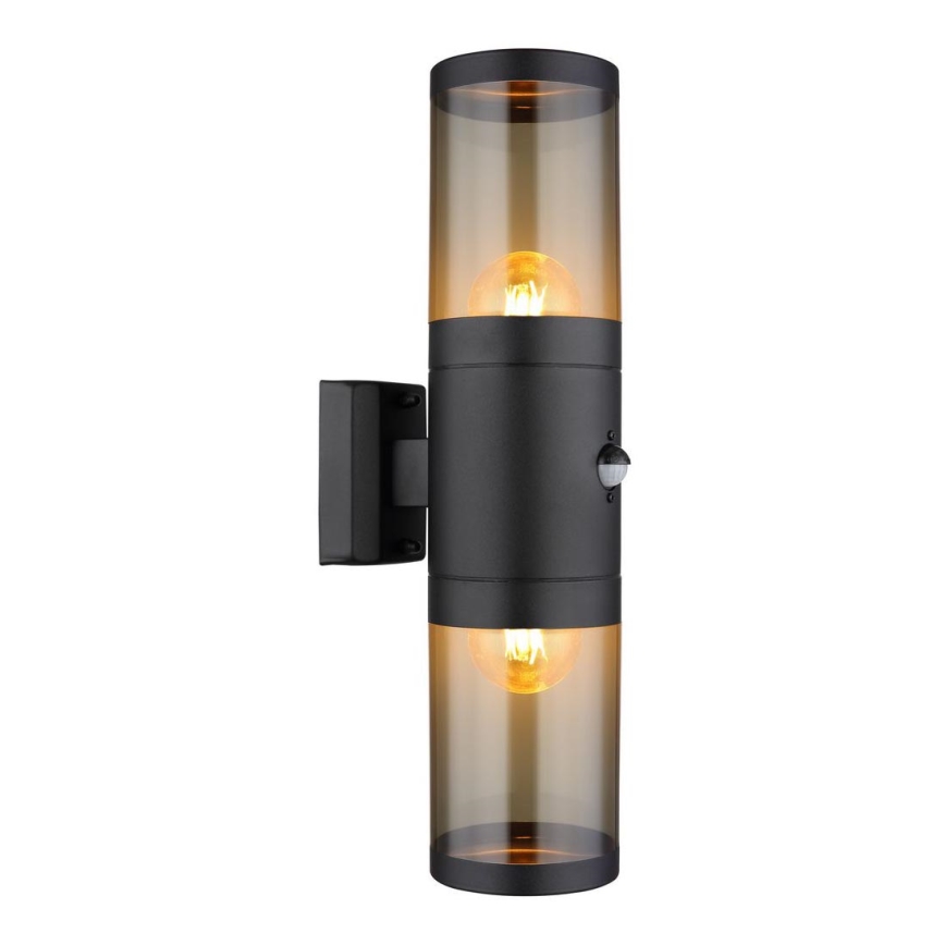Globo wall light with sensor 2xE27/40W/230V IP44