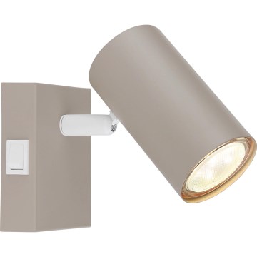 Globo - Wall-mounted spotlight 1x GU10/25W/230V, beige