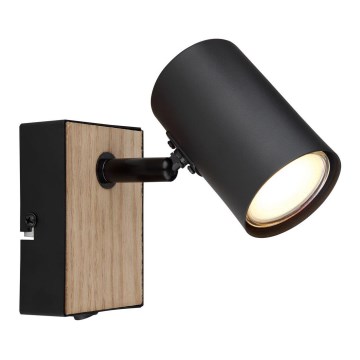 Globo - Wall-mounted spotlight 1xGU10/25W/230V black/brown