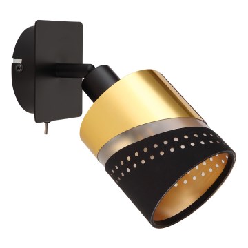Globo - Wall spotlight 1xE14/25W/230V black/gold
