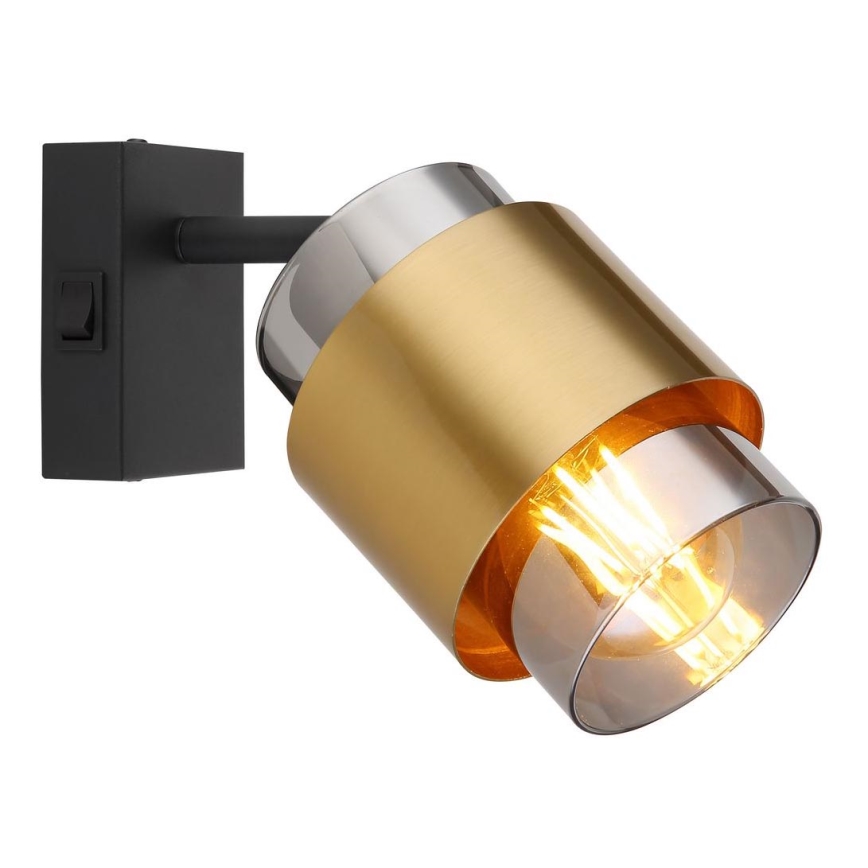 Globo - Wall spotlight 1xE27/40W/230V black/brass
