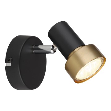 Globo - Wall spotlight 1xGU10/25W/230V black/gold