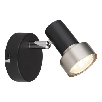 Globo - Wall spotlight 1xGU10/25W/230V black/silver