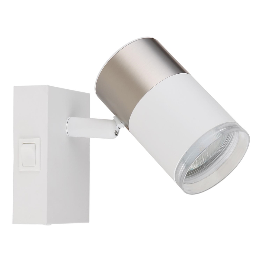 Globo - Wall spotlight 1xGU10/25W/230V white/matte chrome