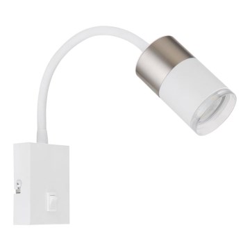 Globo - Wall spotlight 1xGU10/25W/230V white/matte chrome