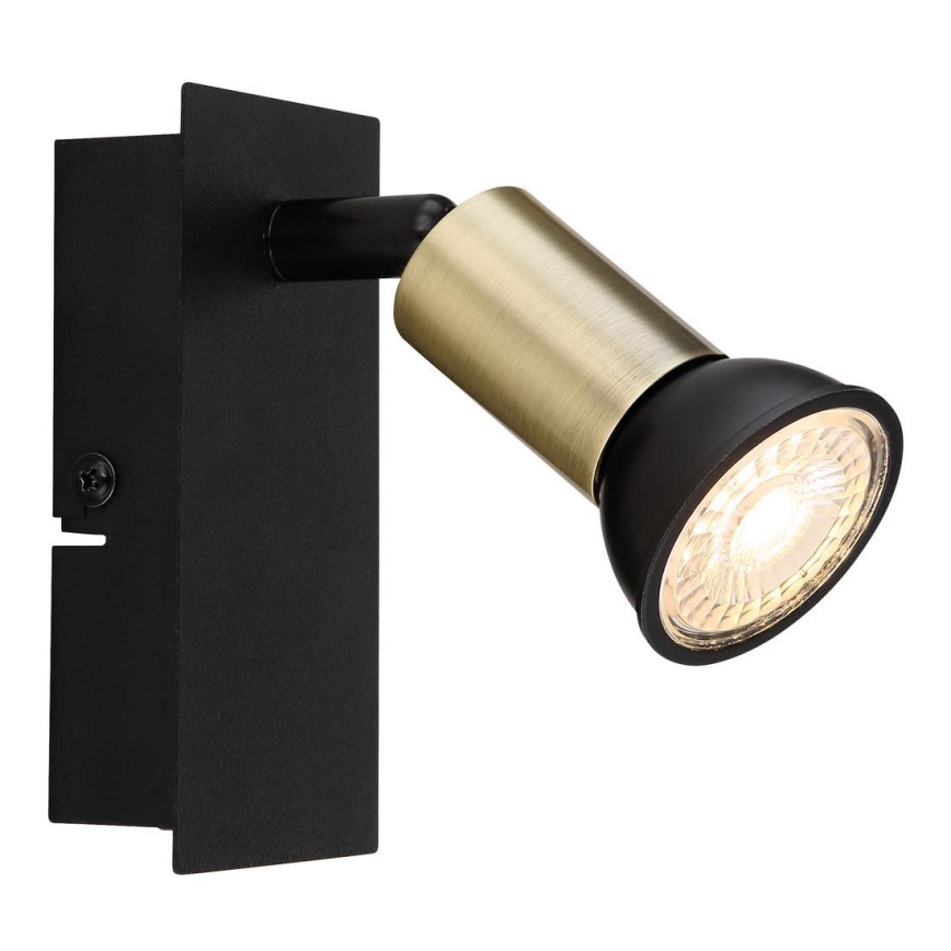 Globo - Wall spotlight 1xGU10/35W/230V black/brass