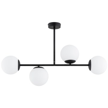 GLORIS 4-Light Rod Chandelier, E14/10W/230V, Black