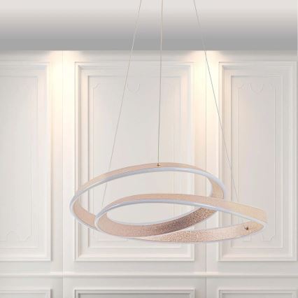 GLOW Cable-Suspended LED Chandelier, 75W, 230V, 4000K, Ø 60 cm, Gold