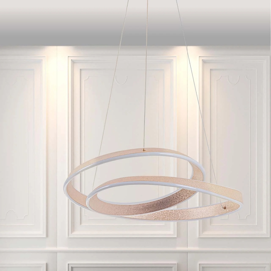 GLOW Cable-Suspended LED Chandelier, 75W, 230V, 4000K, Ø 60 cm, Gold