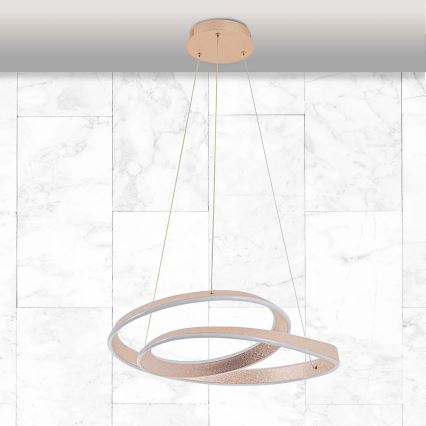 GLOW Cable-Suspended LED Chandelier, 75W, 230V, 4000K, Ø 60 cm, Gold