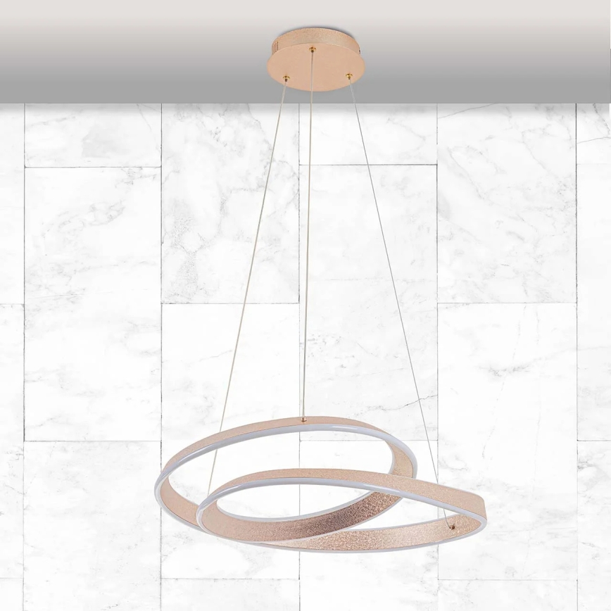GLOW Cable-Suspended LED Chandelier, 75W, 230V, 4000K, Ø 60 cm, Gold