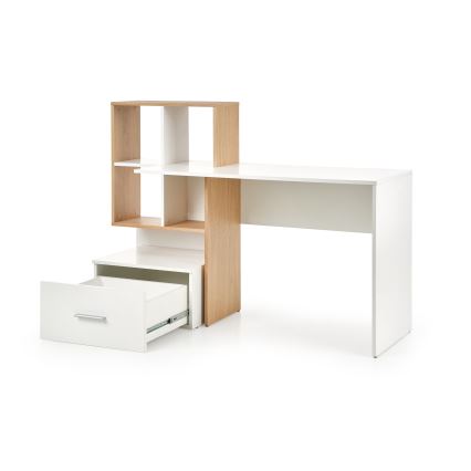 GORA Writing Desk, Oak/White