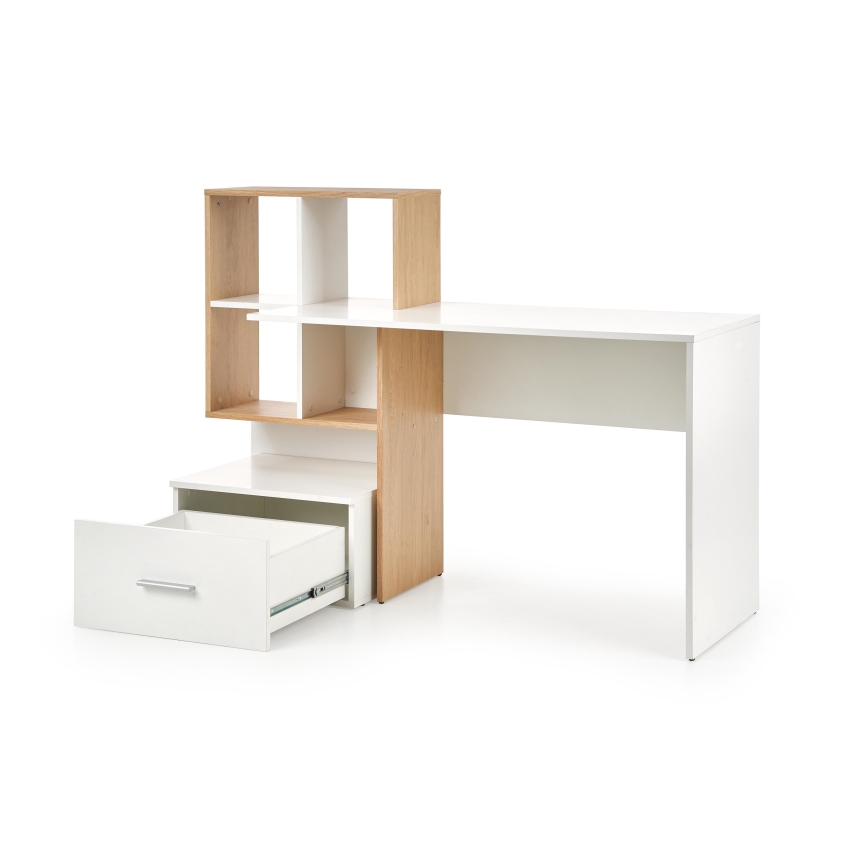 GORA Writing Desk, Oak/White