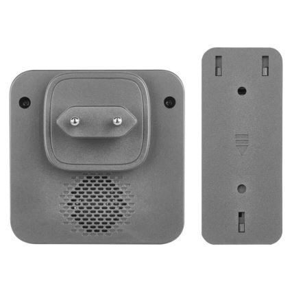 GoSmart 230V Plug-in Wireless Doorbell + 1xCR2032 Gray Wi-Fi