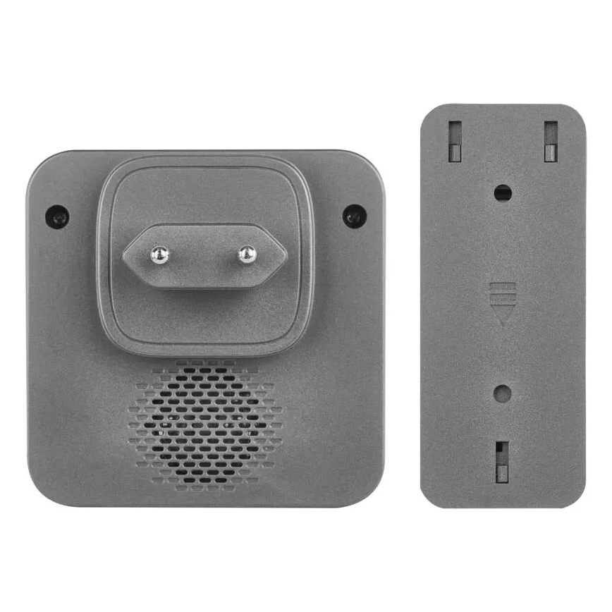 GoSmart 230V Plug-in Wireless Doorbell + 1xCR2032 Gray Wi-Fi